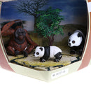 Realistic 3D Scene Box of Animal Families Model Kids Science & Nature Toy Playset - Panda Family Set