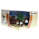 Realistic 3D Scene Box of Animal Families Model Kids Science & Nature Toy Playset - Panda Family Set