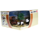 Realistic 3D Scene Box of Animal Families Model Kids Science & Nature Toy Playset - Panda Family Set