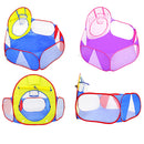 Kids Toddler Red Blue Ball Pit Playpen Play Tent With Mini Basketball Hoop