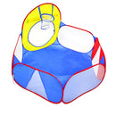 Kids Toddler Red Blue Ball Pit Playpen Play Tent With Mini Basketball Hoop