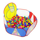 Kids Toddler Red Blue Ball Pit Playpen Play Tent With Mini Basketball Hoop
