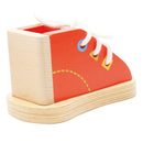 Children Learning Toys Wooden Shoe - Lacing Threading Tying Shoe Lace Toddler Kids Teaching Aids Tie Shoelaces Toys Puzzle Game