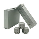 10 Pcs Aluminum Alloy Six Sided Square Dice with Storage Box Board Gice Game Replacement Accessories