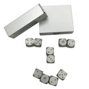 10 Pcs Aluminum Alloy Six Sided Square Dice with Storage Box Board Gice Game Replacement Accessories