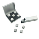 10 Pcs Aluminum Alloy Six Sided Square Dice with Storage Box Board Gice Game Replacement Accessories