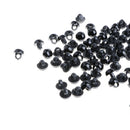 100 Pieces 9mm Solid Black Round Mushroom Domed Sewing Buttons for Doll Eyes Nose Making