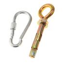 Outdoor Sports Toy ACCS Screw Hanger & Snap Hook & Rope 1M Set for Swing Fixing Kits Garden Supplies Hiking Camping