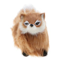 Vivid Simulation Plush Animal Model Figures Home Decoration Kids Toy Birthday Gift - Brown Nine-tailed Fox