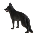 Simulation Animal Model Action Figures Kids Educational Toy Gift - Black Wolf Dog