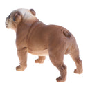 Simulation Animal Model Action Figures Kids Educational Toy Gift - Brown Bulldog