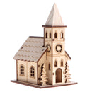 Wooden 3D Puzzle Western Style Belfry House - Home Decor Building Construction Toy Kid Children Educational Modeling Kit Easy to Assemble