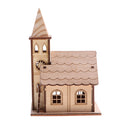 Wooden 3D Puzzle Western Style Belfry House - Home Decor Building Construction Toy Kid Children Educational Modeling Kit Easy to Assemble