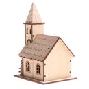 Wooden 3D Puzzle Western Style Belfry House - Home Decor Building Construction Toy Kid Children Educational Modeling Kit Easy to Assemble