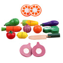 19 Pcs Simulation Mini Wooden Magnet Fruits Vegetables Kids Early Learning Play Food Educational Toy Birthday Gift