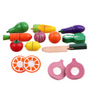 19 Pcs Simulation Mini Wooden Magnet Fruits Vegetables Kids Early Learning Play Food Educational Toy Birthday Gift