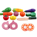 19 Pcs Simulation Mini Wooden Magnet Fruits Vegetables Kids Early Learning Play Food Educational Toy Birthday Gift