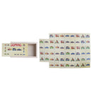 28pcs Wooden Vehicle Domino Blocks Toy Gift Building Puzzle Jigsaw Matching Stacking Games Toy