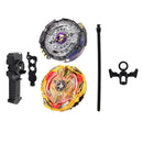Rare 2 Pieces Metal Fusion Burst Spinning Top Grip Launcher Toy Set B-102 B-103 Starter Kids Toy Gift