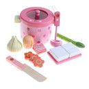 Colorful Wooden Hot Pot Pretend, Kitchen Vegetables Set for Toddlers, Kids Educational Toy