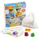 Pack of 10 Multi-Color Wooden Number Toy Set with Animal Patterns Card, For Baby Toddlers Kids Early Education
