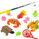 10 Pieces Fishing Toy Set, Magnetic Fishing Bath Toy, Pretend Play Toy for Kids Toddlers