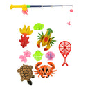 10 Pieces Fishing Toy Set, Magnetic Fishing Bath Toy, Pretend Play Toy for Kids Toddlers