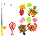 10 Pieces Fishing Toy Set, Magnetic Fishing Bath Toy, Pretend Play Toy for Kids Toddlers