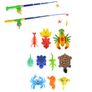 13Pieces Fishing Toy Set, Magnetic Fishing Bath Toy, Pretend Play Toy for Kids Toddlers