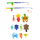 13Pieces Fishing Toy Set, Magnetic Fishing Bath Toy, Pretend Play Toy for Kids Toddlers