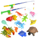 13Pieces Fishing Toy Set, Magnetic Fishing Bath Toy, Pretend Play Toy for Kids Toddlers