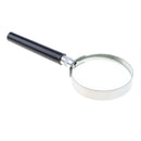 5x 60mm Handheld Metal Frame Magnifier Magnifying Glass Lens for Reading Maps Jeweler Watch Repair Maps Jewelry Coin Collectors