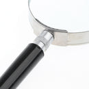 5x 60mm Handheld Metal Frame Magnifier Magnifying Glass Lens for Reading Maps Jeweler Watch Repair Maps Jewelry Coin Collectors