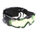 Head-mounted LED Light Goggles Lens Sports Glasses Eyes Protection Spectacles Eyewear Adjustable Strap Riding Skidding Cycling Lab Impact-resistant