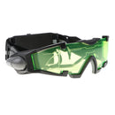 Head-mounted LED Light Goggles Lens Sports Glasses Eyes Protection Spectacles Eyewear Adjustable Strap Riding Skidding Cycling Lab Impact-resistant