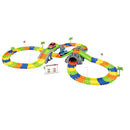 Hot DIY Assembly Flexible Track Racing Car Model Kits Playset with Light Kids Educational Toy Xmas Gift -192 Pieces