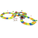 Hot DIY Assembly Flexible Track Racing Car Model Kits Playset with Light Kids Educational Toy Xmas Gift -192 Pieces