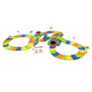 Hot DIY Assembly Flexible Track Racing Car Model Kits Playset with Light Kids Educational Toy Xmas Gift -192 Pieces