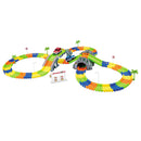 Hot DIY Assembly Flexible Track Racing Car Model Kits Playset with Light Kids Educational Toy Xmas Gift -192 Pieces