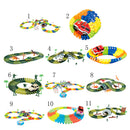 Hot DIY Assembly Flexible Track Racing Car Model Kits Playset with Light Kids Educational Toy Xmas Gift -192 Pieces