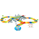 Flexible Track Car Racing Game Set DIY Model Kits Battery Powered Kids Hand & Eye Coordination Kids Toy B-day Gift - 192pcs