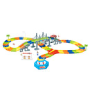 Flexible Track Car Racing Game Set DIY Model Kits Battery Powered Kids Hand & Eye Coordination Kids Toy B-day Gift - 192pcs