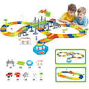 Flexible Track Car Racing Game Set DIY Model Kits Battery Powered Kids Hand & Eye Coordination Kids Toy B-day Gift - 192pcs