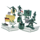 Bucket of 25 Pieces WWII Soldier Sandbag Rockery Army Figures Playset Army Sand Scene Model Army Men Accessories