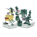 Bucket of 25 Pieces WWII Soldier Sandbag Rockery Army Figures Playset Army Sand Scene Model Army Men Accessories