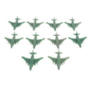 10pcs Realistically Plastic Army Base Set Sand Scene Mdel Kits Toy Soldier Army Men Accessories- Fighter Aeroplane