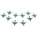 10pcs Realistically Plastic Army Base Set Sand Scene Mdel Kits Toy Soldier Army Men Accessories- Fighter Aeroplane