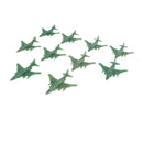 10pcs Realistically Plastic Army Base Set Sand Scene Mdel Kits Toy Soldier Army Men Accessories- Fighter Aeroplane