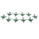 10pcs Realistically Plastic Army Base Set Sand Scene Mdel Kits Toy Soldier Army Men Accessories- Fighter Aeroplane