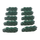 10pcs Realistically Plastic Army Base Set Sand Scene Mdel Kits Toy Soldier Army Men Accessories- Sandbag Shelters